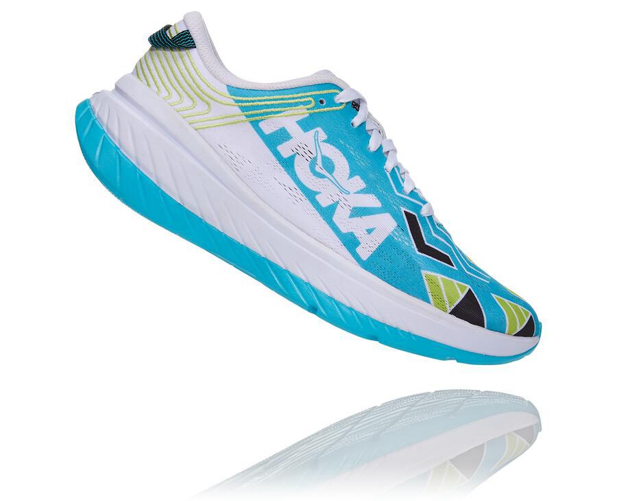 Tenis Hoka One One Feminino Azuis/Branco - Ironman Kona Carbon X - 278-TWIFDA